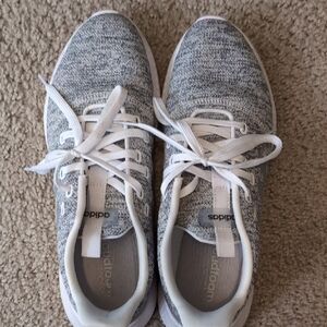 Adidas Gray Sneakers with White Laces